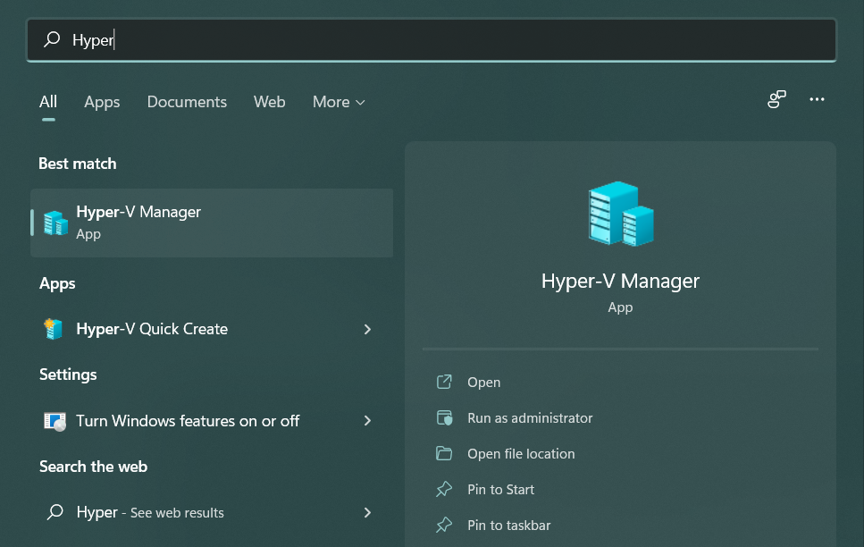 open-hyperv-manager