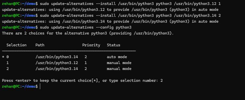 Python alternatives on linux