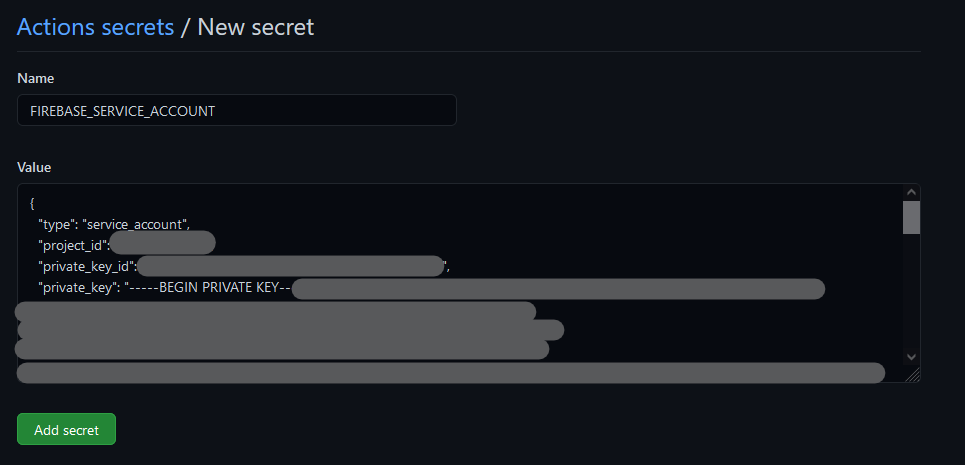 Github Repository Secret