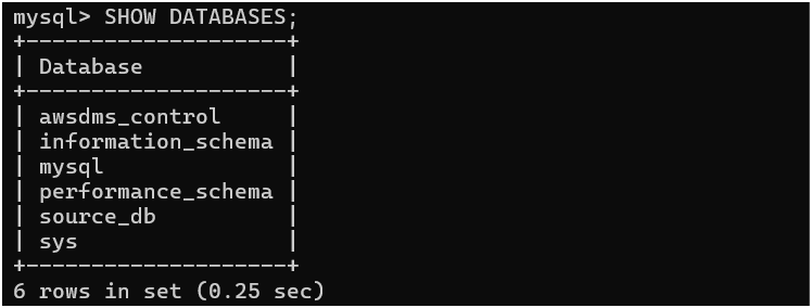 Check if the "source_db" database exists