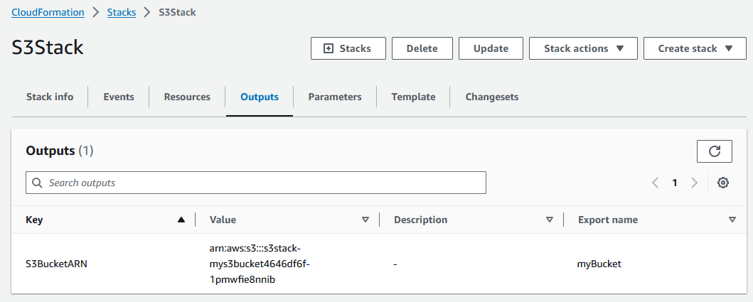 CDK CloudFormation Outputs